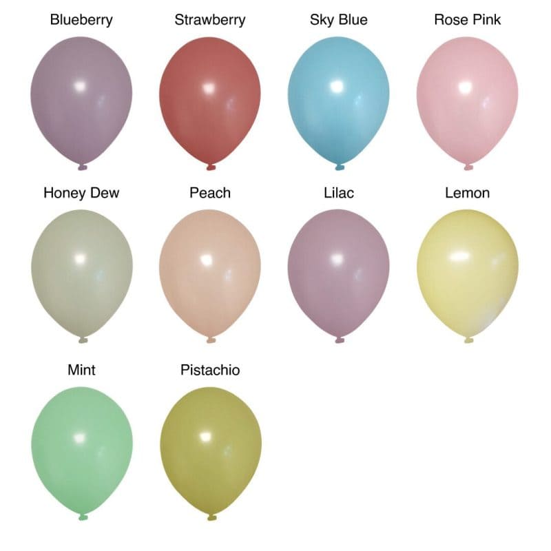 Pastel Printed Latex Balloons