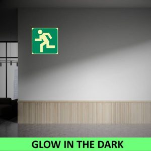 SABS running man left photoluminescent sign. (E28)