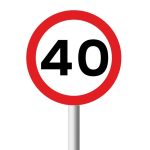 40km Speed Limit road sign (R201)