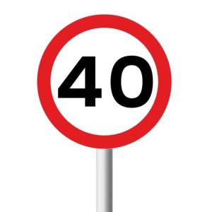 40km Speed Limit road sign (R201)
