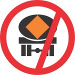 NO VEHICLES CONVEYING DANGEROUS GOODS ROAD SIGN (R232)