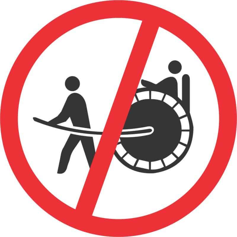 NO RICKSHAWS ROAD SIGN (R234)