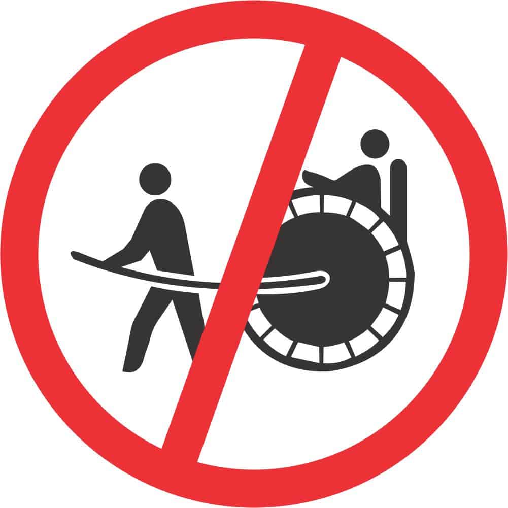 NO RICKSHAWS ROAD SIGN (R234)