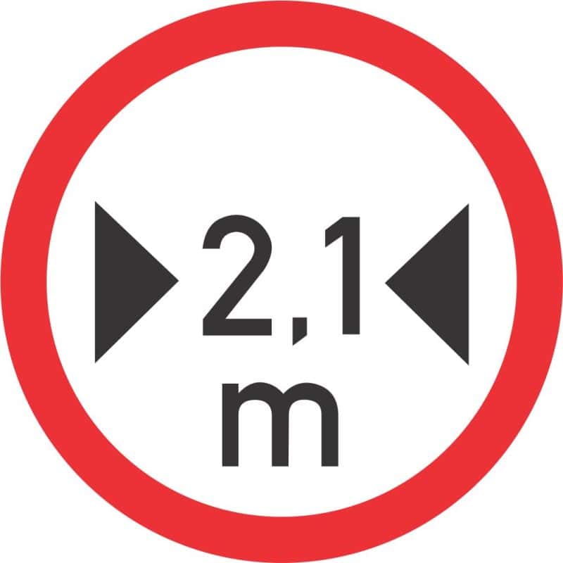 WIDTH LIMIT ROAD SIGN (R239)