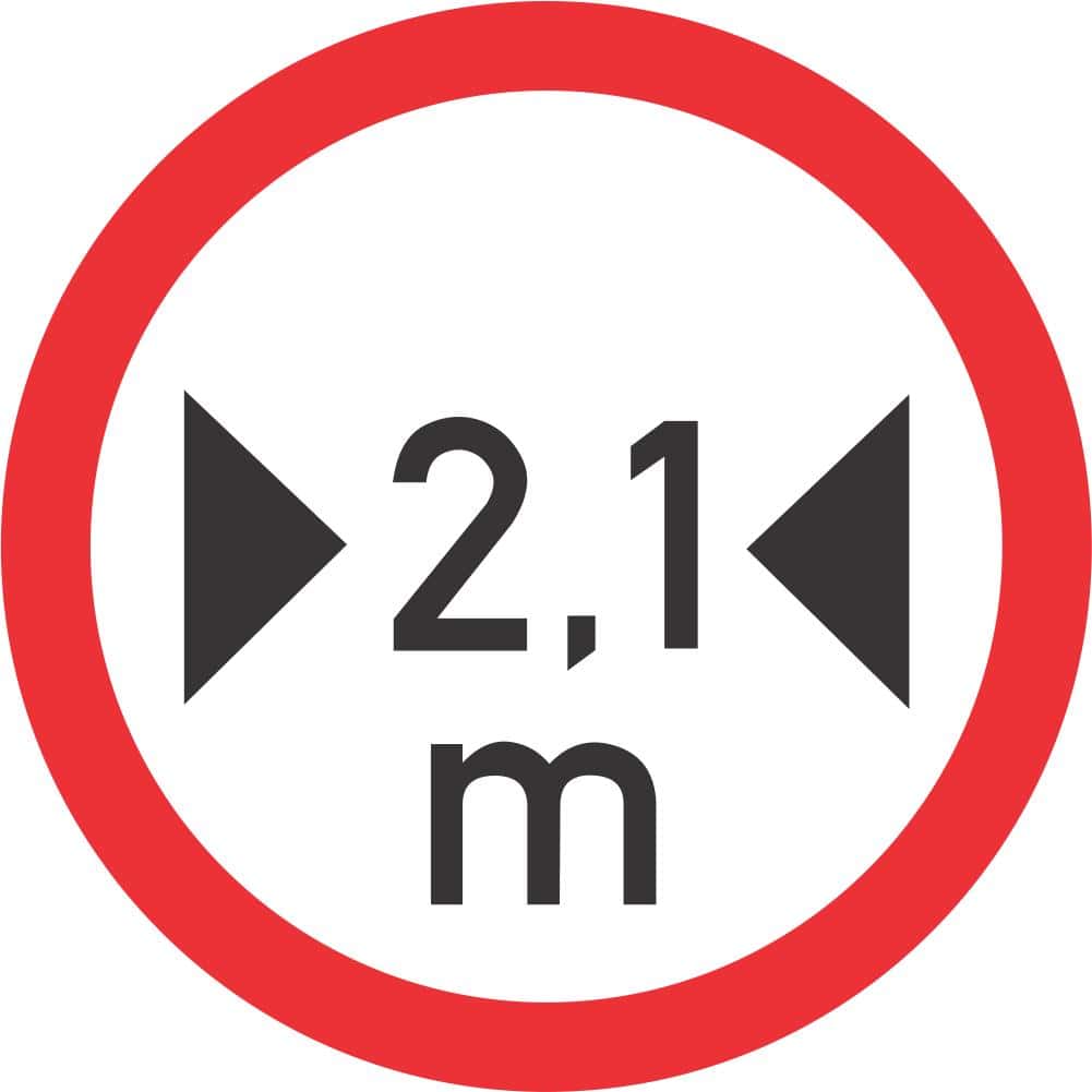 WIDTH LIMIT ROAD SIGN (R239)