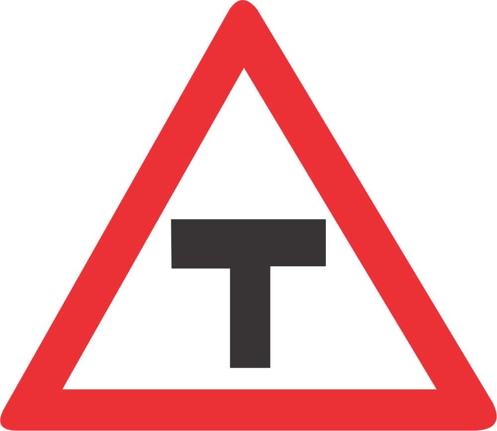 T-JUNCTION ROAD SIGN (W104)