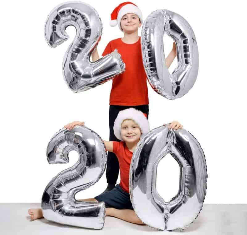 Silver Letter & Number Balloons