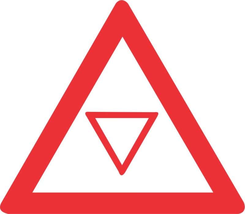 SABS TRAFFIC CONTROL "YIELD" AHEAD ROAD SIGN (W303)