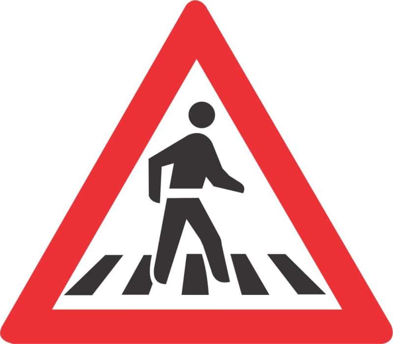 SABS PEDESTRIAN CROSSING ROAD SIGN (W306)