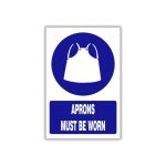 Aprons must be worn safety sign (MV009A)