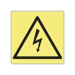 Beware Of Electric Shock (Photo Luminescent ) safety sign (F33)