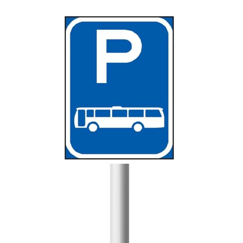 Bus parking road sign (R301-P)