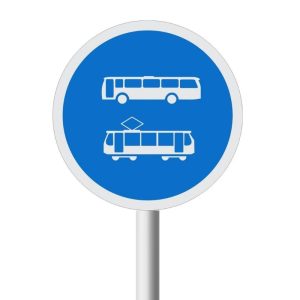Buses and Trams Only road sign (R139)