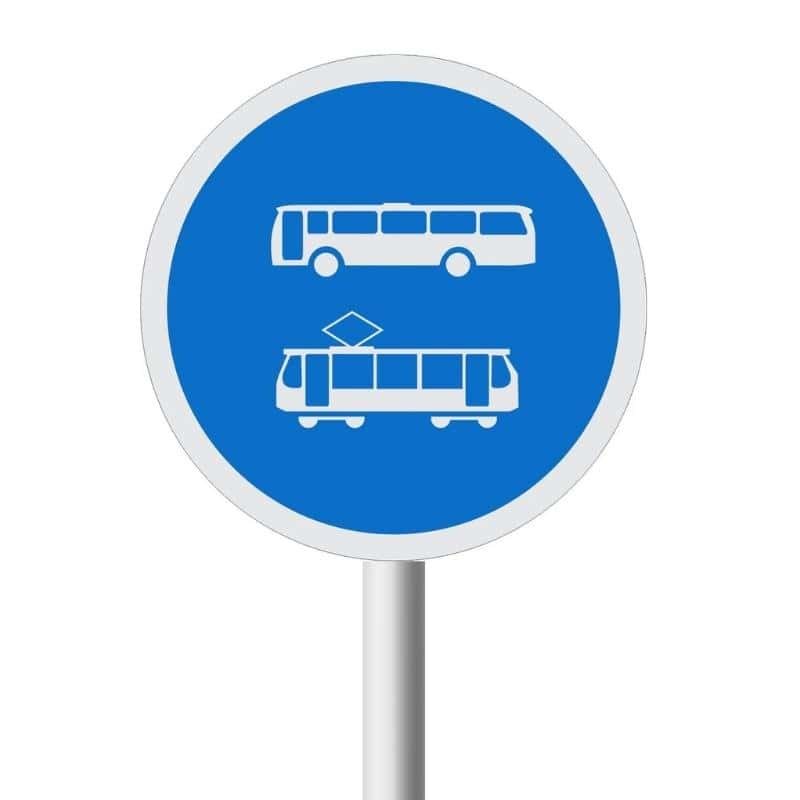 Buses and Trams Only road sign (R139)