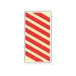 Chevron photoluminescent (glow in the dark) safety sign (F24)