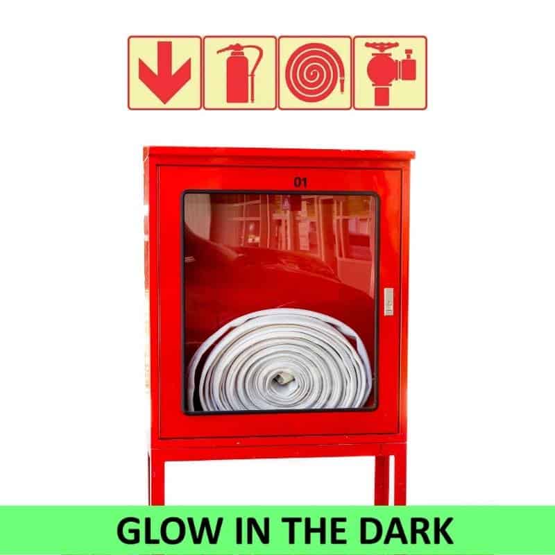 Arrow Fire Extinguisher Hose Reel + Fire Hydrant Sign