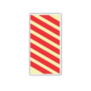 Chevron photoluminescent (glow in the dark) safety sign (F24)
