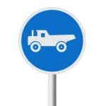 Construction Vehicles Only road sign (R125)