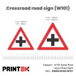 Crossroad road sign (W101)
