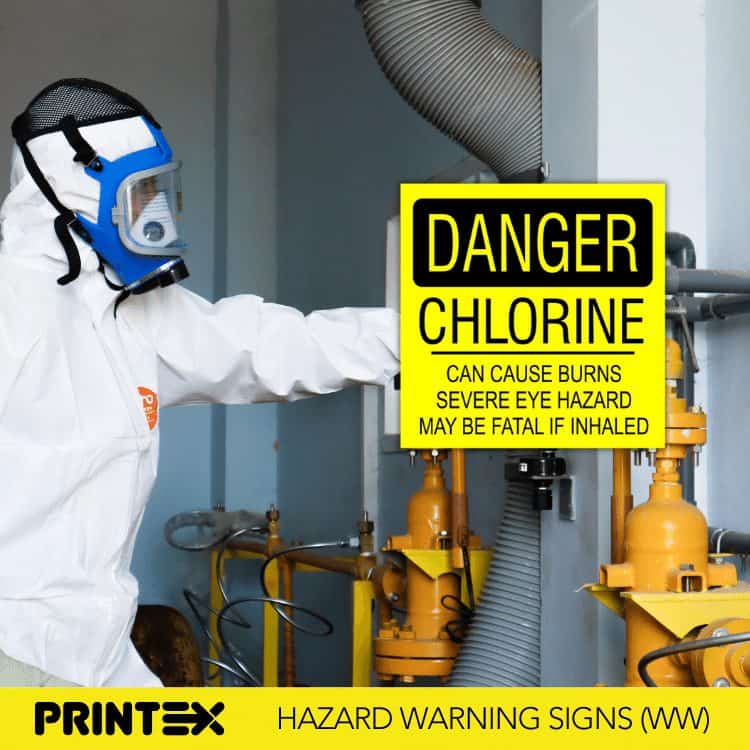 DANGER CHLORINE SAFETY SIGN (HW23)