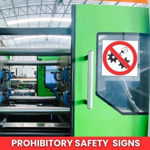 Do Not Clean Or Oil While In Motion SABS safety sign (PV35)
