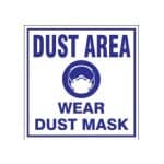 Dust area wear a dust mask safety sign (C35)