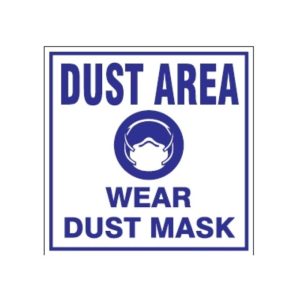 Dust area wear a dust mask safety sign (C35)