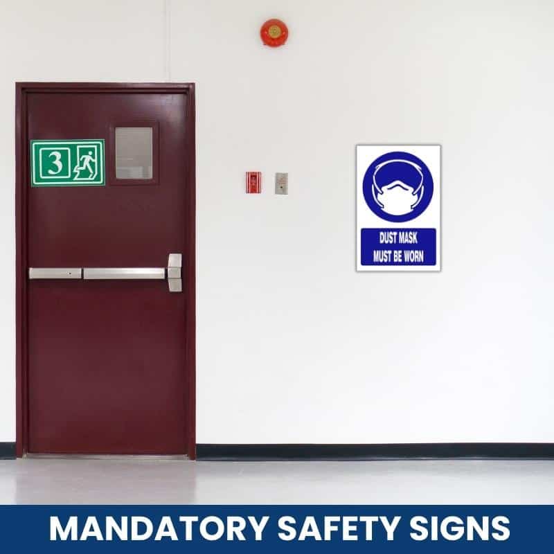 Dust mask must be worn safety sign (MV012A)