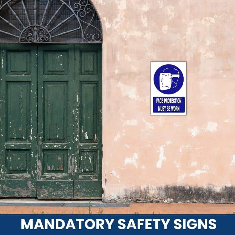 Face protection must be worn safety sign (MV010A)