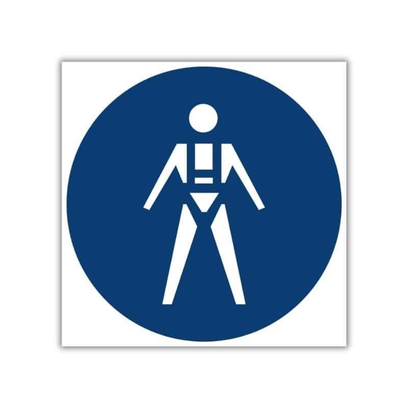Full Body Harnesses And Lifelines Shall Be Worn Safety Sign (MV18)