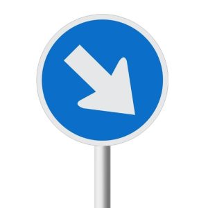 Keep Right road sign ( R104)