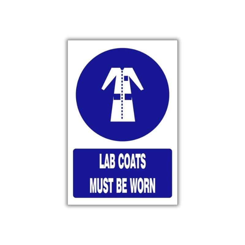 Lab coats must be worn safety sign (MV021 A)