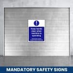Machine operating safety sign (CAT27)