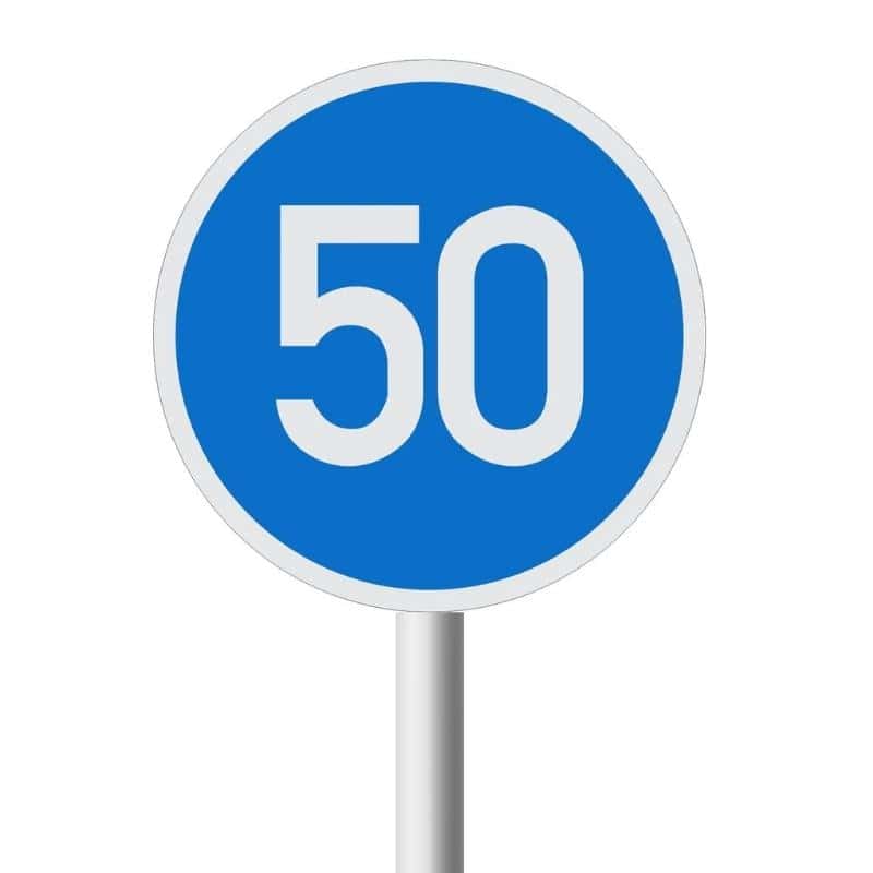Minimum Speed road sign (R101)