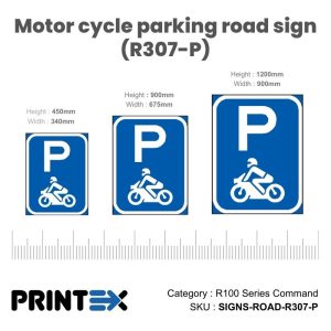 Motor cycle parking road sign (R307-P)