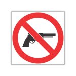 No Carrying Of Fire-Arms Safety Sign (PV19)