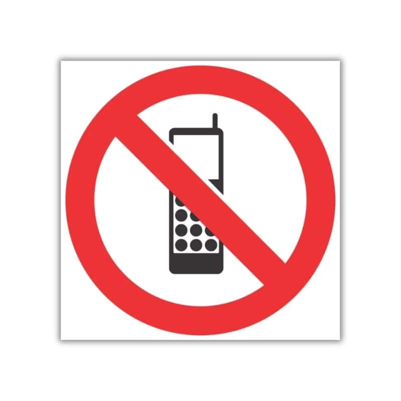 No Cellphone SABS safety sign (PV27)