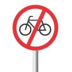 No Cyclists Road Sign (R219)