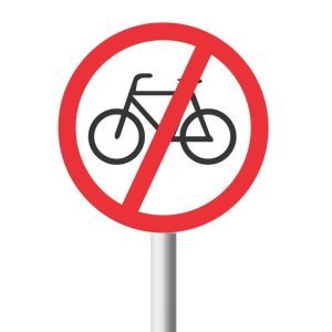 No Cyclists Road Sign (R219)