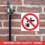 No Drinking Of This Water Safety Sign (PV5)