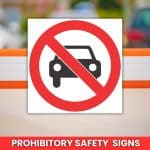 No Entry For Vehicles Safety Sign (PV16)