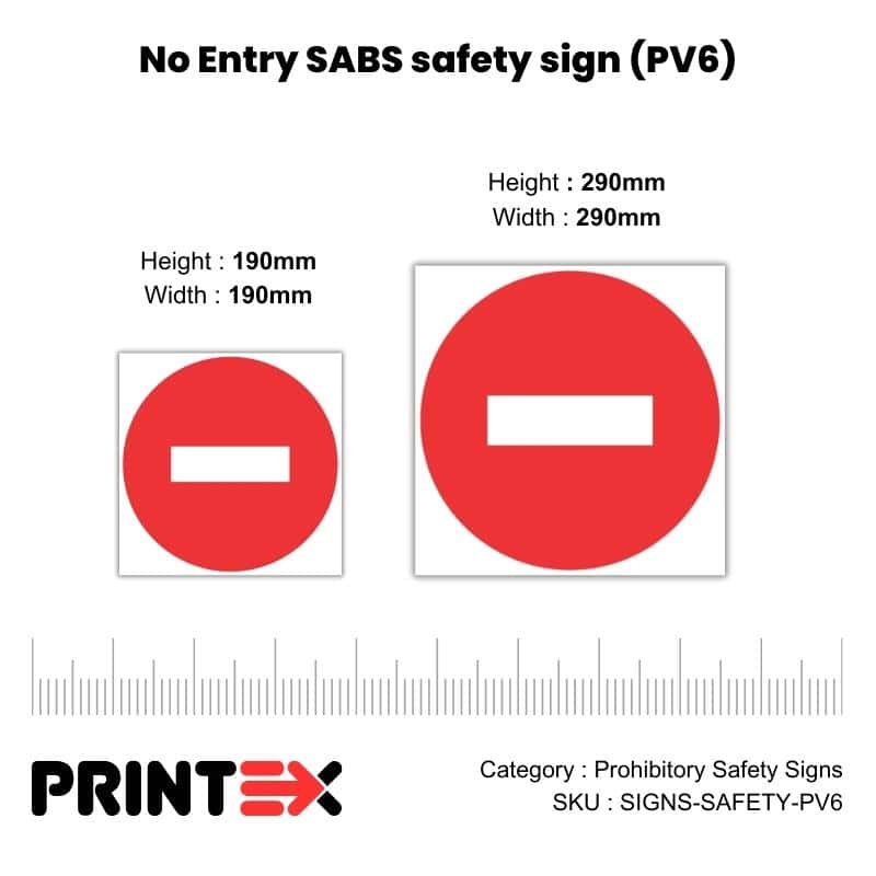No Entry Beyond This Point Safety Sign (PV6)