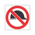 No Hard Hats SABS safety sign (PV38)
