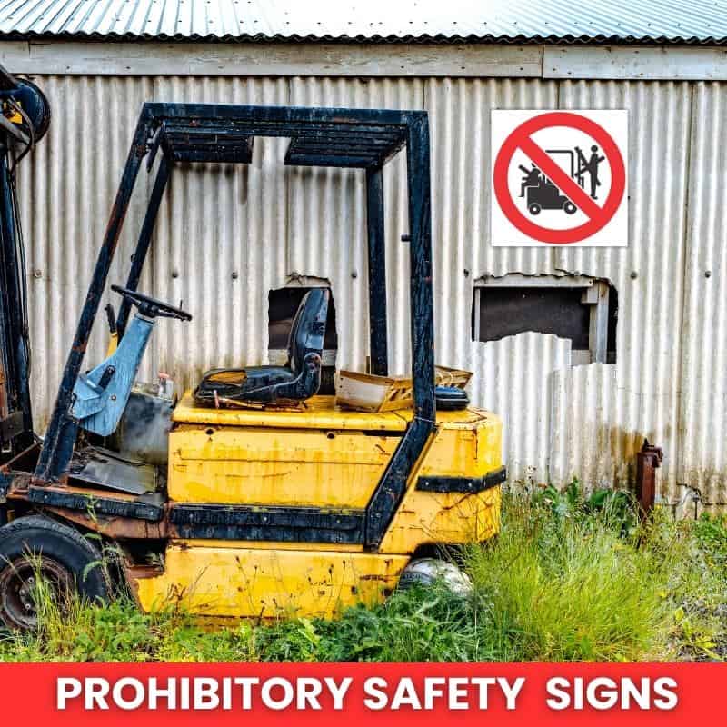 No Lifting On Forklifts SABS safety sign (PV29)
