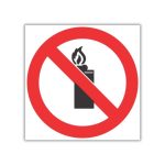 No Lighters And Open Flames SABS safety sign (PV26)