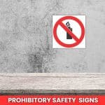 No Lighters And Open Flames SABS safety sign (PV26)