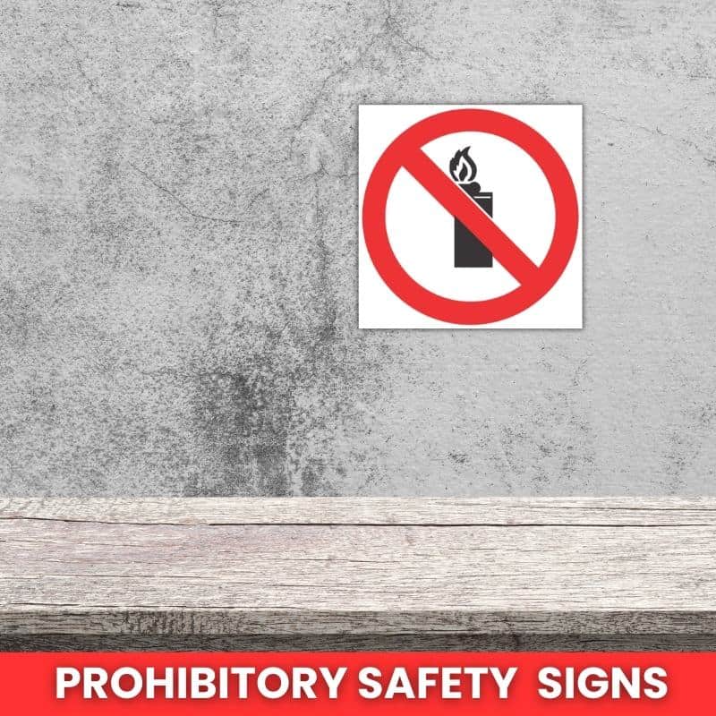 No Lighters And Open Flames SABS safety sign (PV26)
