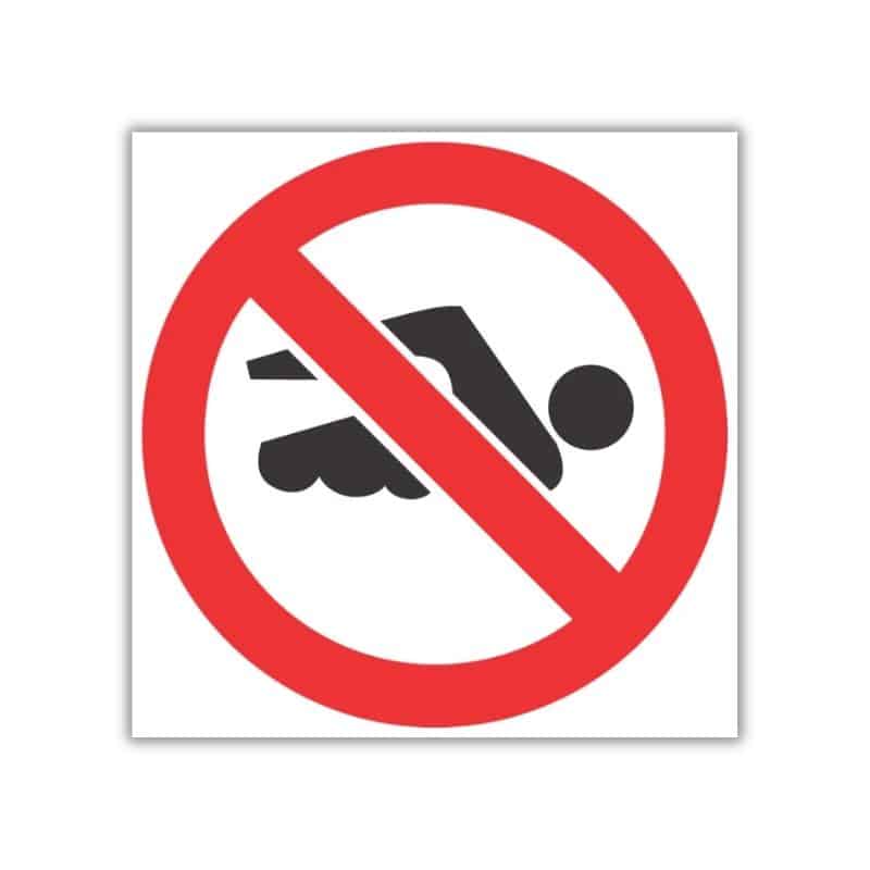 No Swimming Safety Sign (PV24)