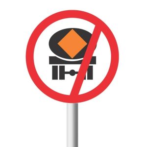 No Vehicles Conveying Dangerous Goods Road Sign (R232)