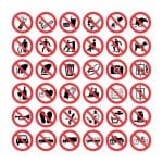 PROHIBITORY SAFETY SIGNAGE BOARDS